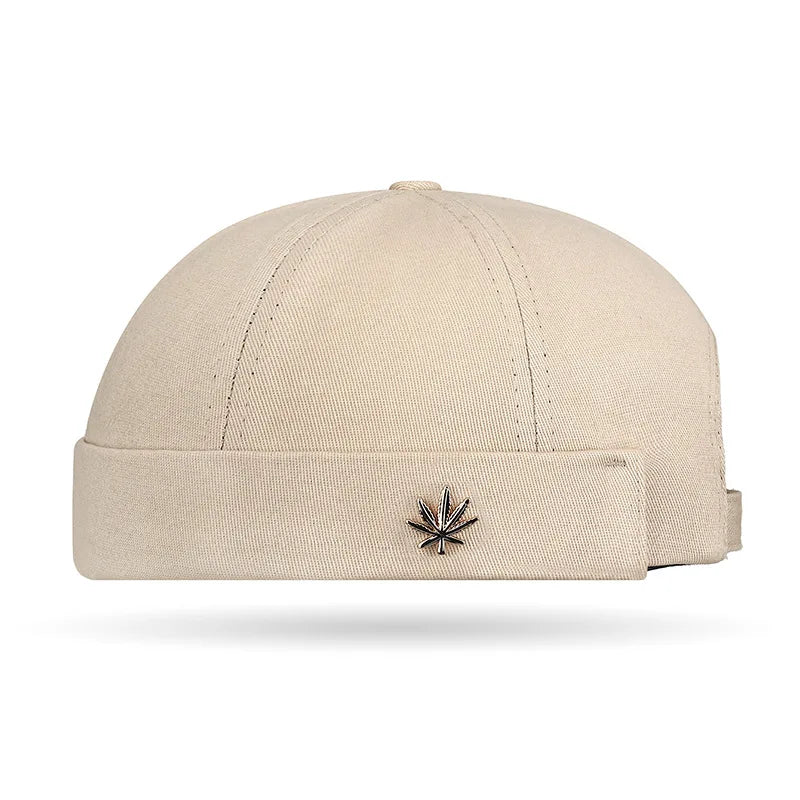 Retro Cotton Skullcap – All-Season Knit Brimless Hat for Men & Women