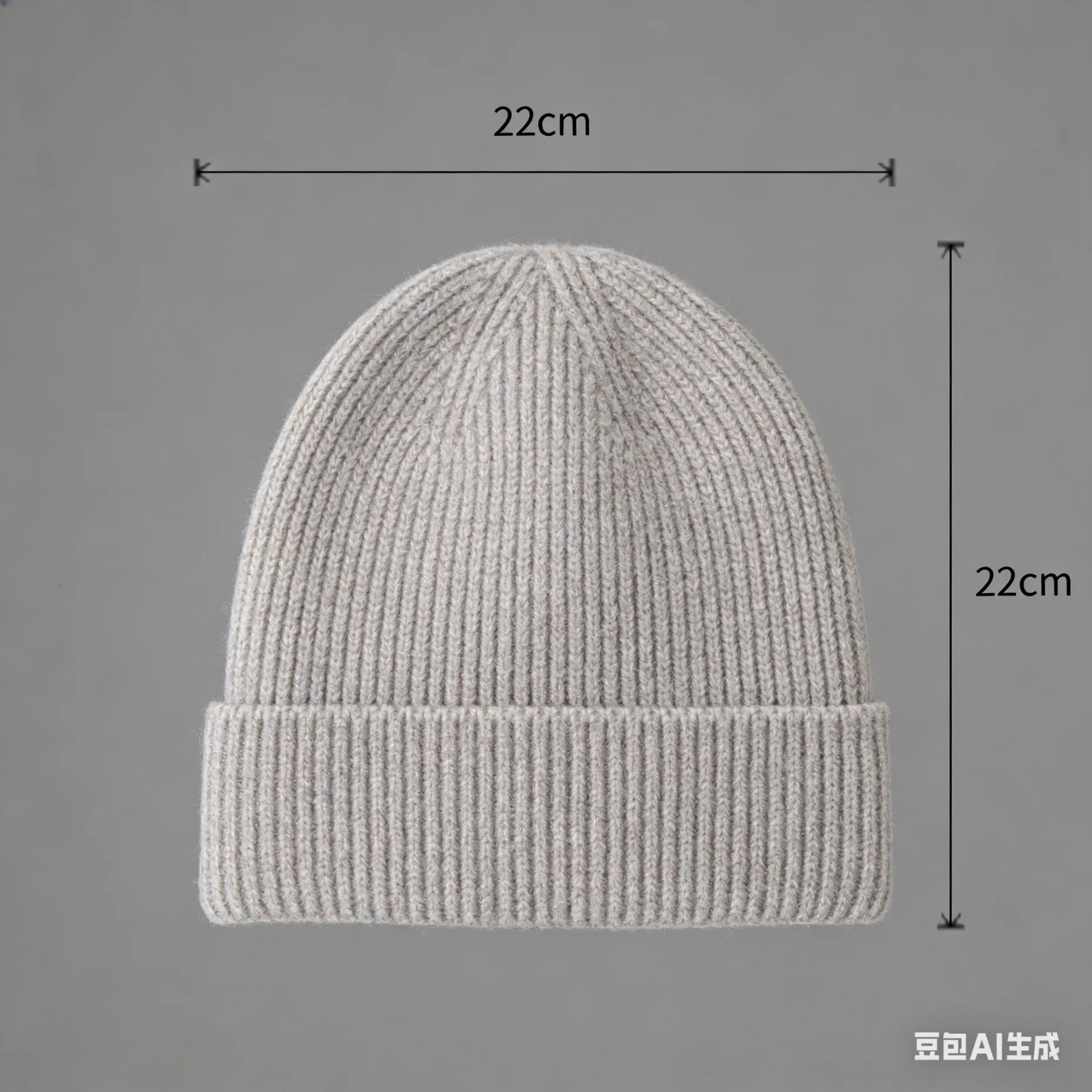 Wool Melon Beanie – Cotton Polyester Warm Knit Skull Cap for Men & Women