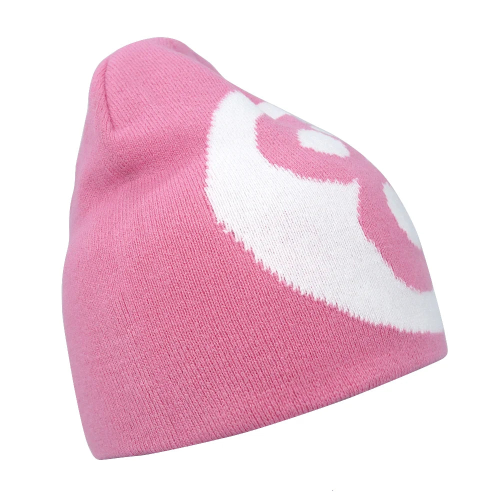 Y2K Letter Cargo Beanie – Polyester Knit Skull Cap for Men & Women