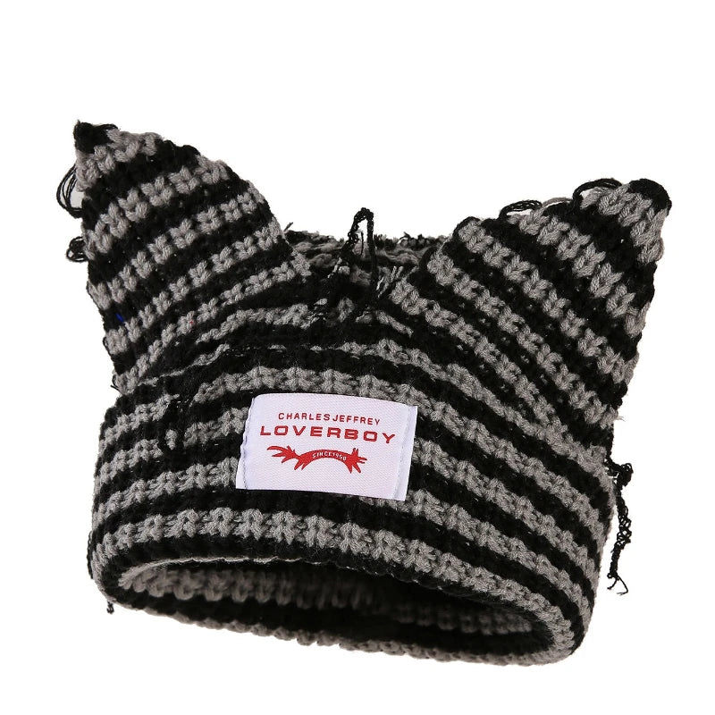 Cat Ear Crochet Beanie