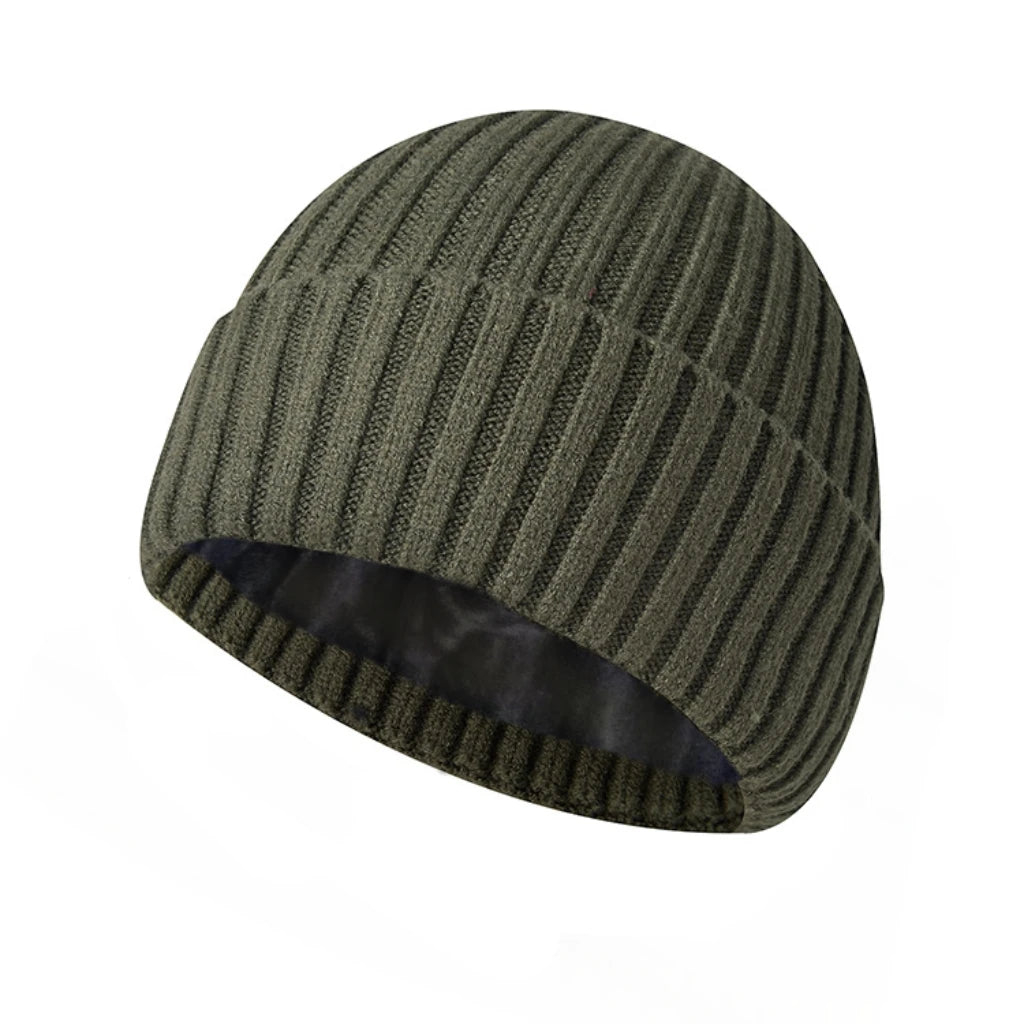 Velvet-Lined Beanie – Soft Luxury Knit Winter Hat for Men & Women