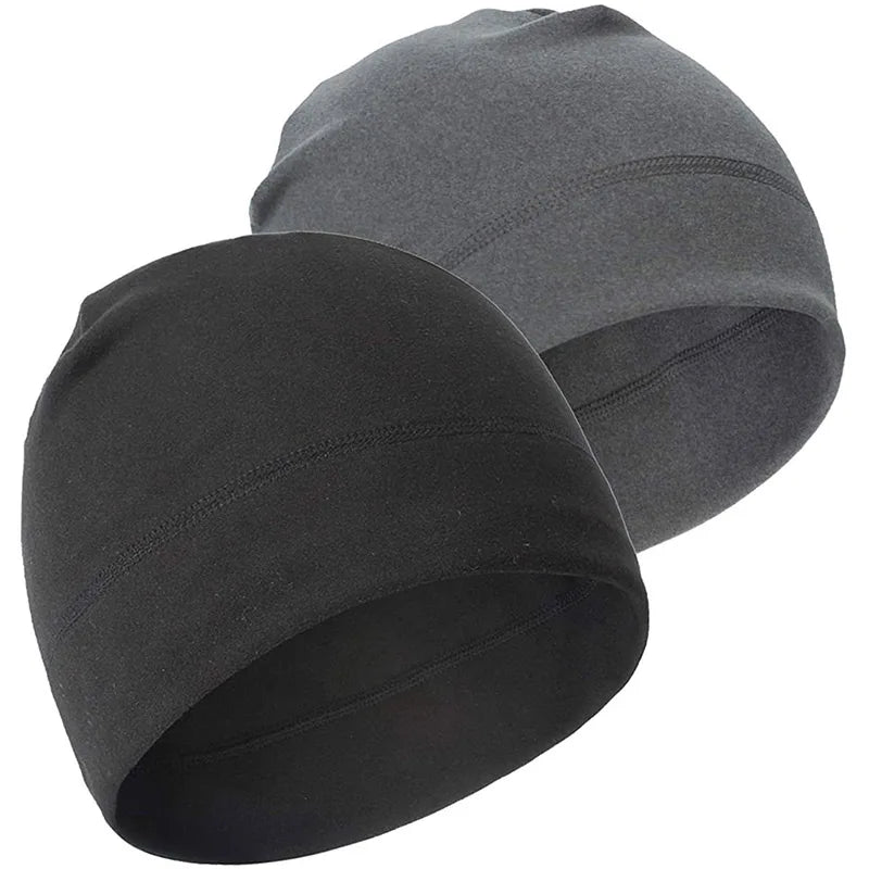 Fleece Cycling Beanie – Slim Helmet-Compatible Winter Hat for Cyclists & Runners