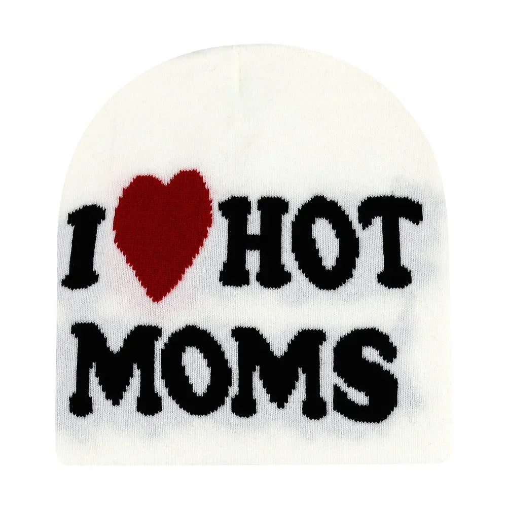 Y2K Letter Cargo Beanie – Polyester Knit Skull Cap for Men & Women