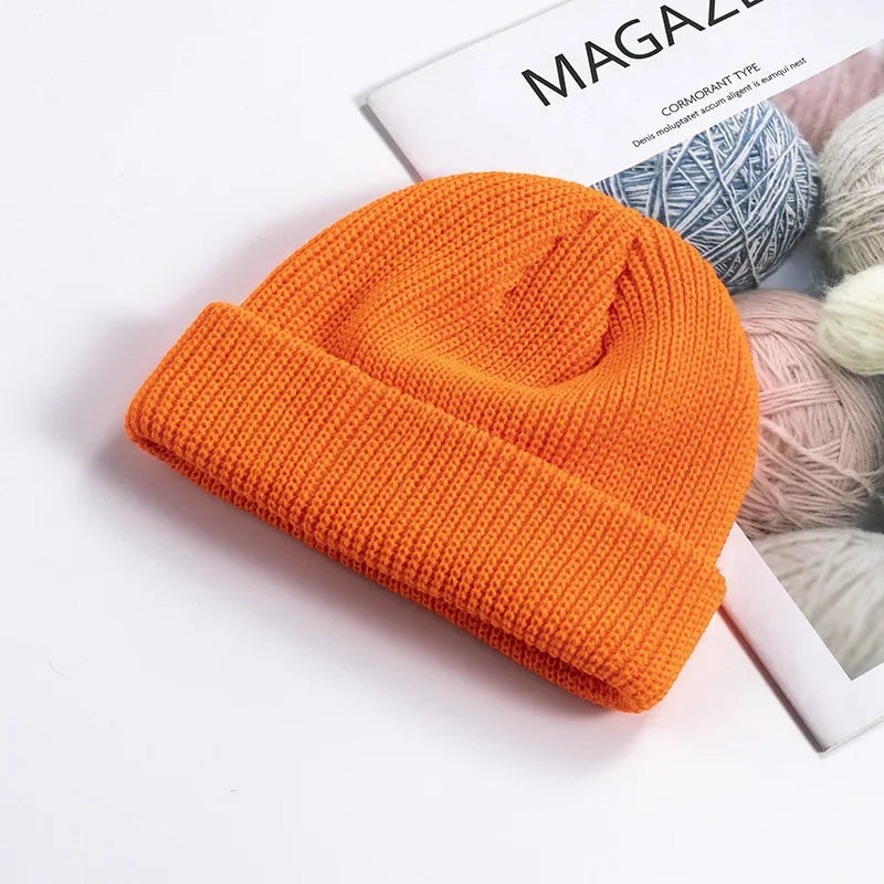 Korean Woolen Guapi Cap – Acrylic Knit Skull Cap for Men & Women