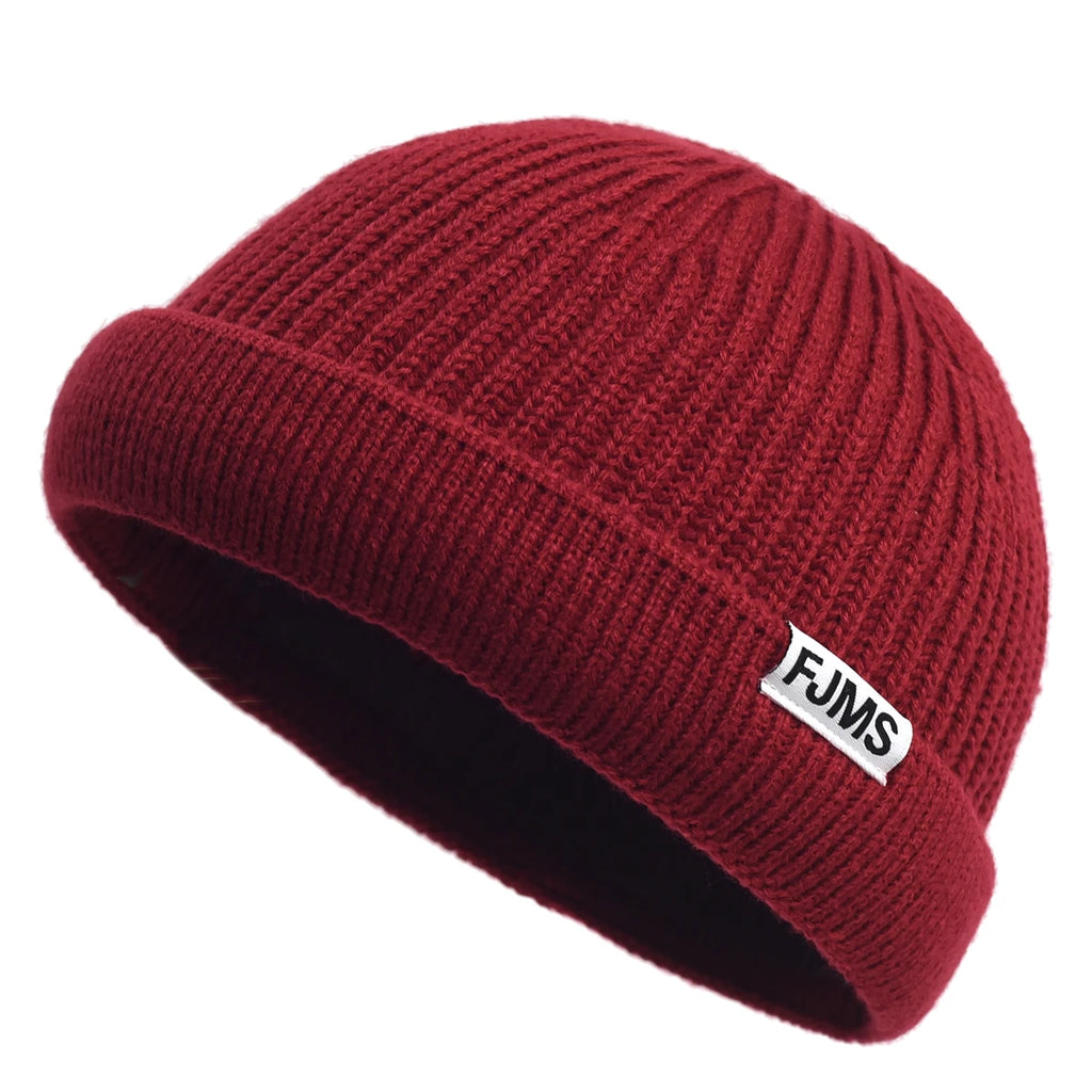 Hip Hop Baggy Melon Beanie – Acrylic Letter Knit Hat for Men & Women
