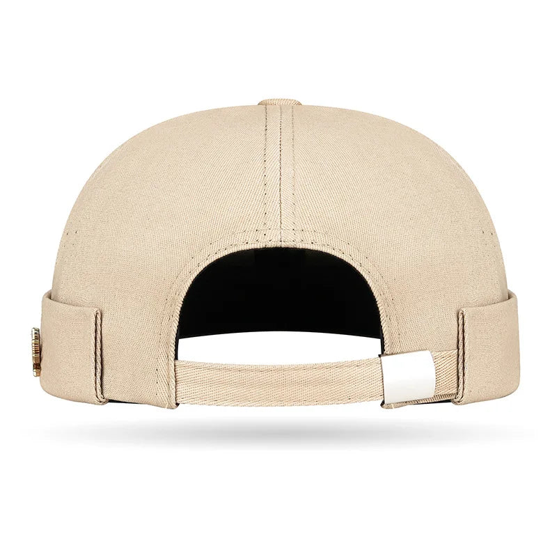 Retro Cotton Skullcap – All-Season Knit Brimless Hat for Men & Women