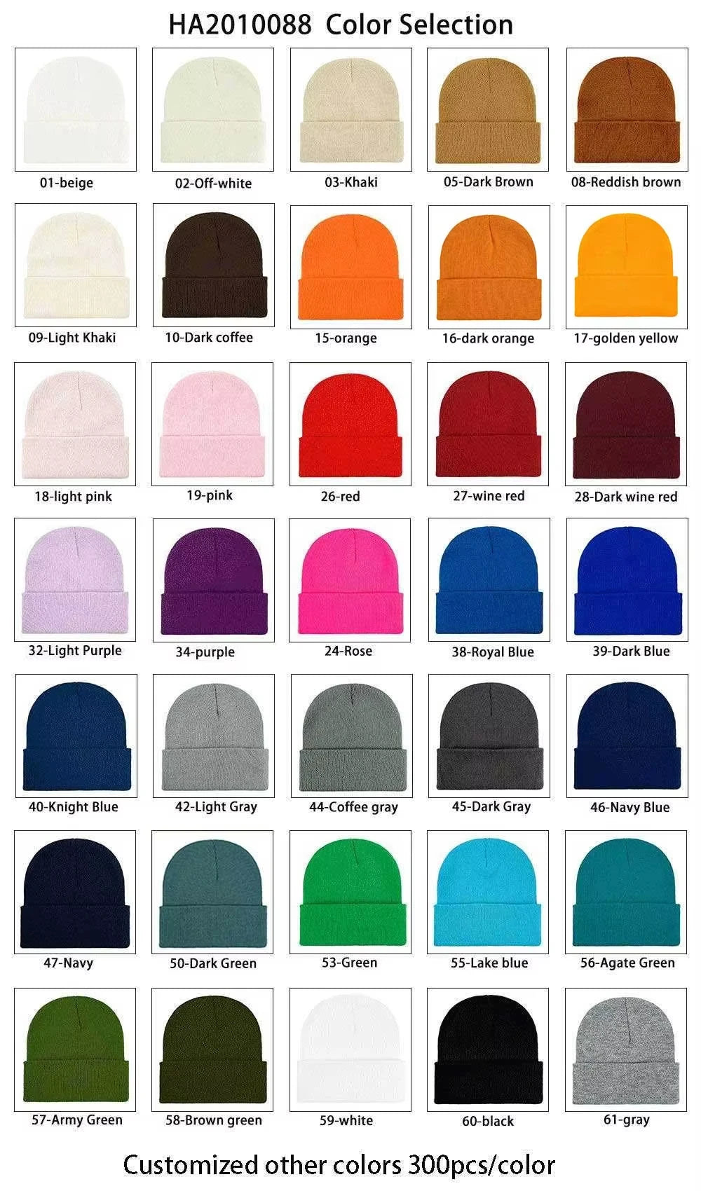 Custom Print Logo Beanie – Personalised Acrylic Geometric Knit Hat for Men & Women