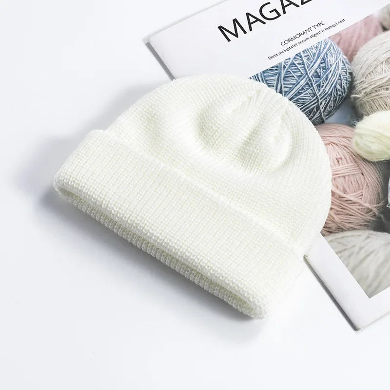 Korean Woolen Guapi Cap – Acrylic Knit Skull Cap for Men & Women