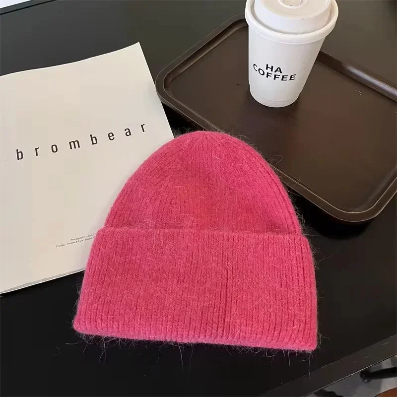 Angora Rabbit Fur Beanie