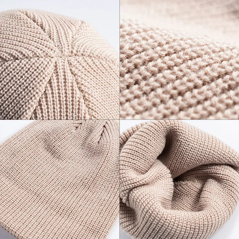 Korean Woolen Guapi Cap – Acrylic Knit Skull Cap for Men & Women