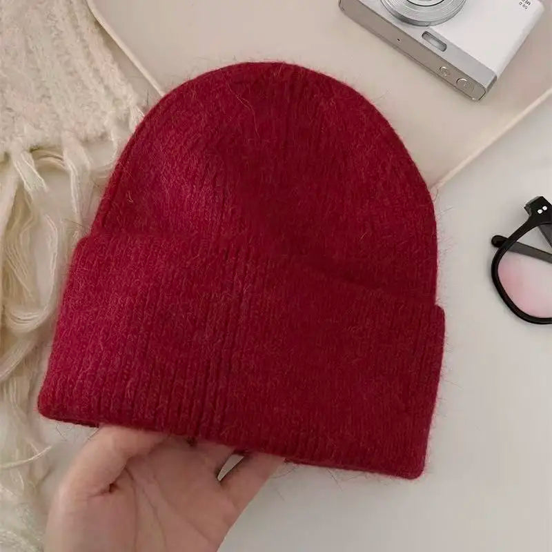 Angora Rabbit Fur Beanie