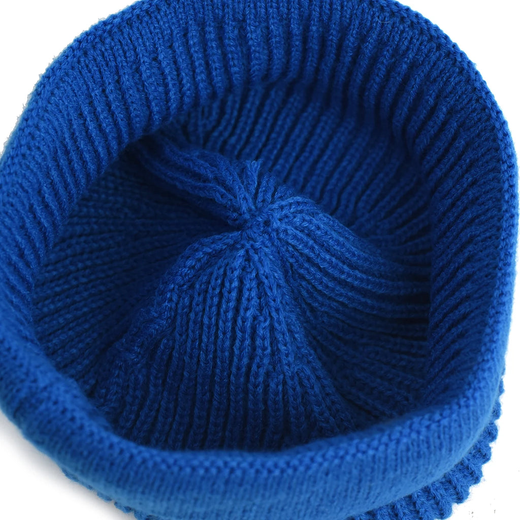Hip Hop Baggy Melon Beanie – Acrylic Letter Knit Hat for Men & Women