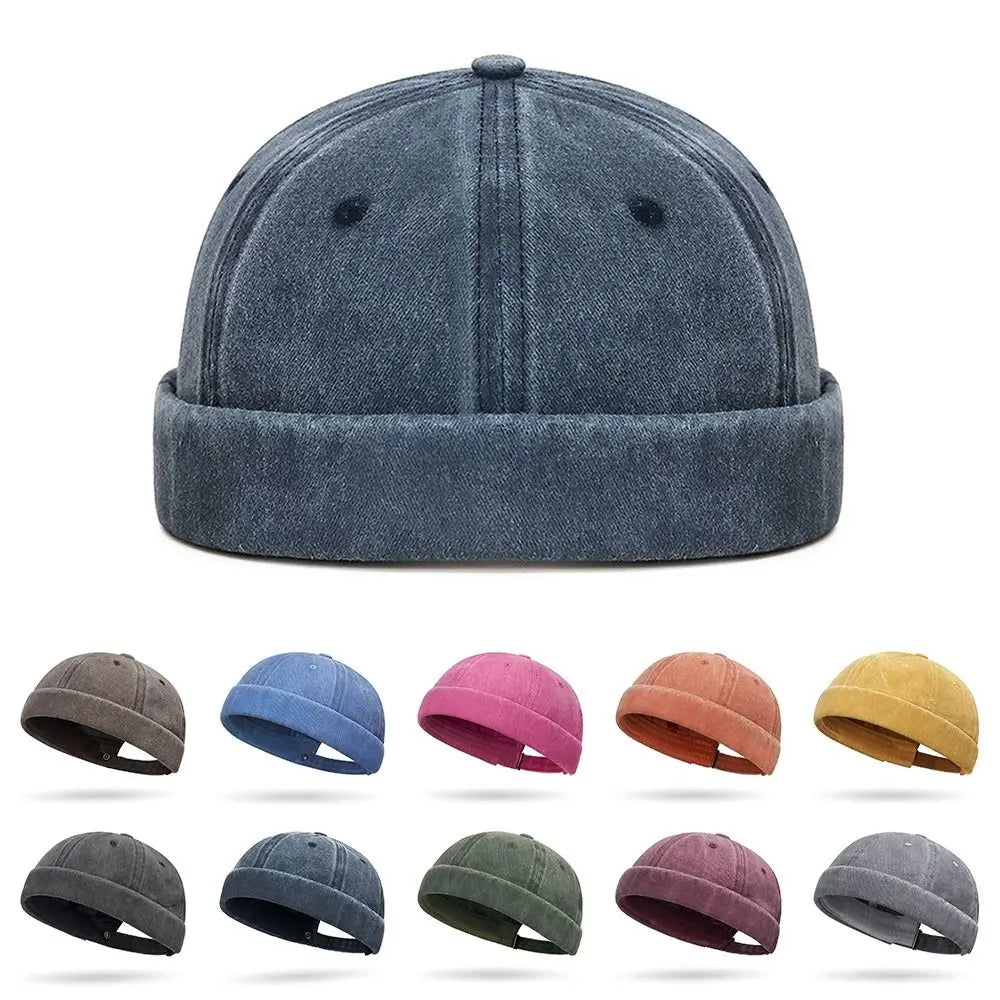 Hip Hop Street Beanie – Cotton Brimless Skullcap for Men & Women