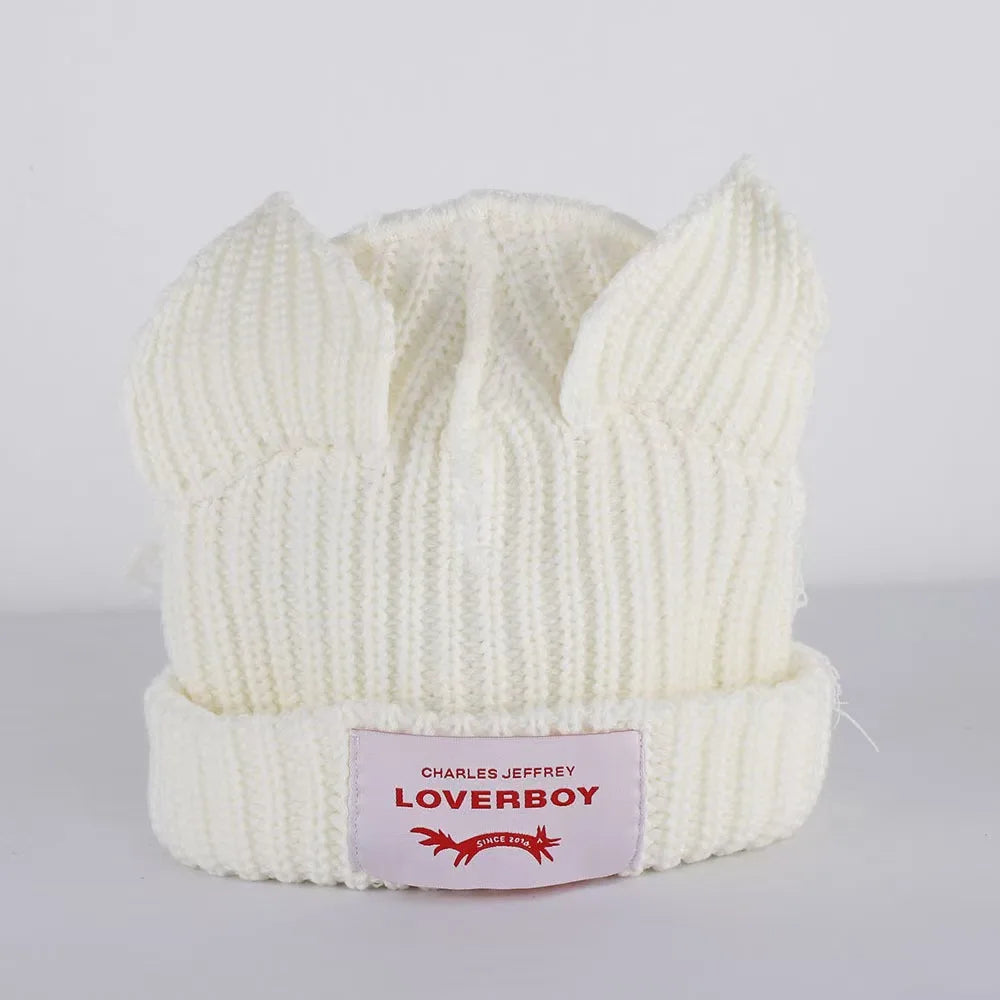 Cat Ear Crochet Beanie