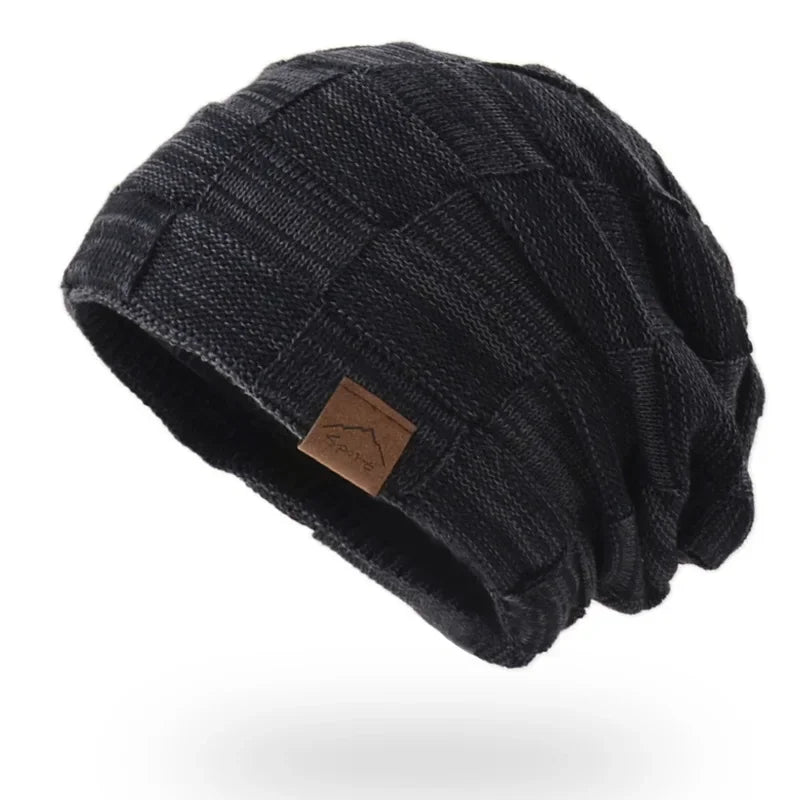Wool Bobble Beanie – Polyester Solid Knit Pom Pom Hat for Men & Women