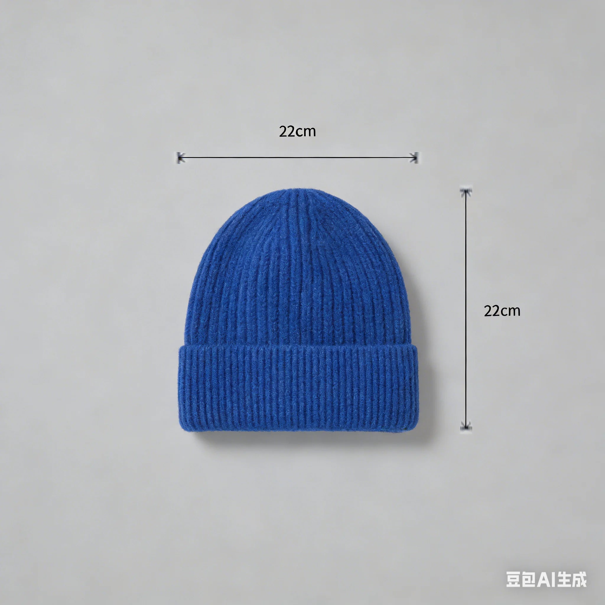 Wool Melon Beanie – Cotton Polyester Warm Knit Skull Cap for Men & Women