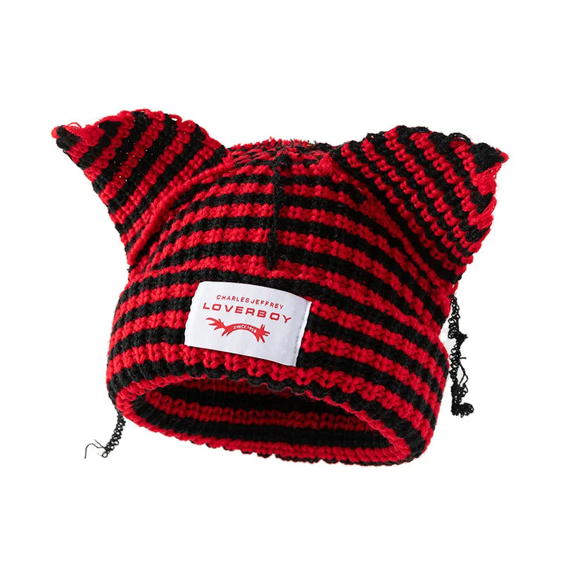 Cat Ear Crochet Beanie