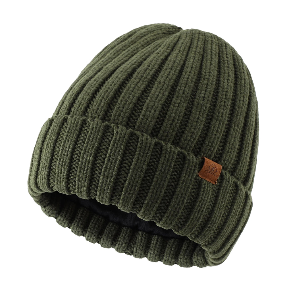 Connectyle Winter Beanie – Wool Blend Velvet-Lined Hat for Men & Women