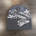 Tree Frog Print Beanie – Stretchy Knit Hat for Outdoor Sports & Streetwear