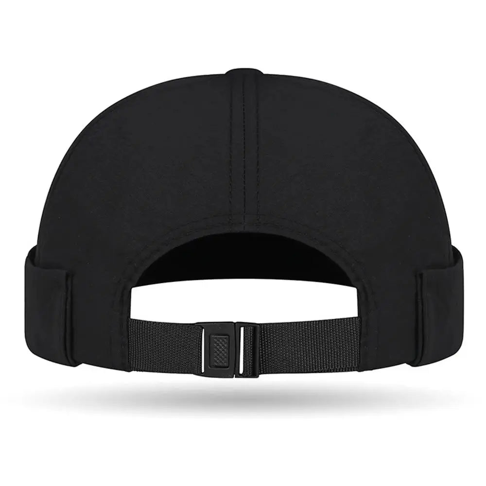 Solid Color Docker Cap – Quick-Dry Cotton Polyester Brimless Hat for Men & Women