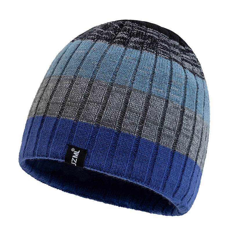 Striped Winter Beanie – Classic Ribbed Stripe Knit Hat for Men & Women