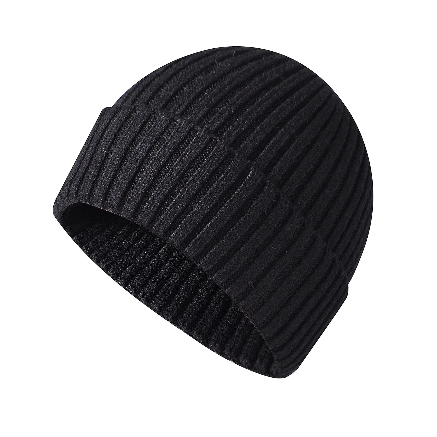 Warm Knitted Winter Hat – Windproof Cotton Ski Beanie for Women