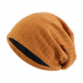 Wheat Spike Double Layer Beanie – Cotton Skullies Knit Hat for Spring, Autumn & Winter
