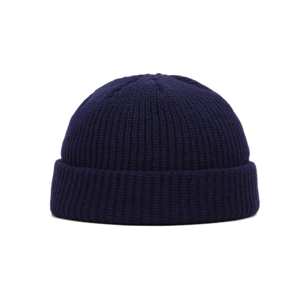 Mini Fisherman Ribbed Beanie – Soft Acrylic Knit Hat for Men & Women