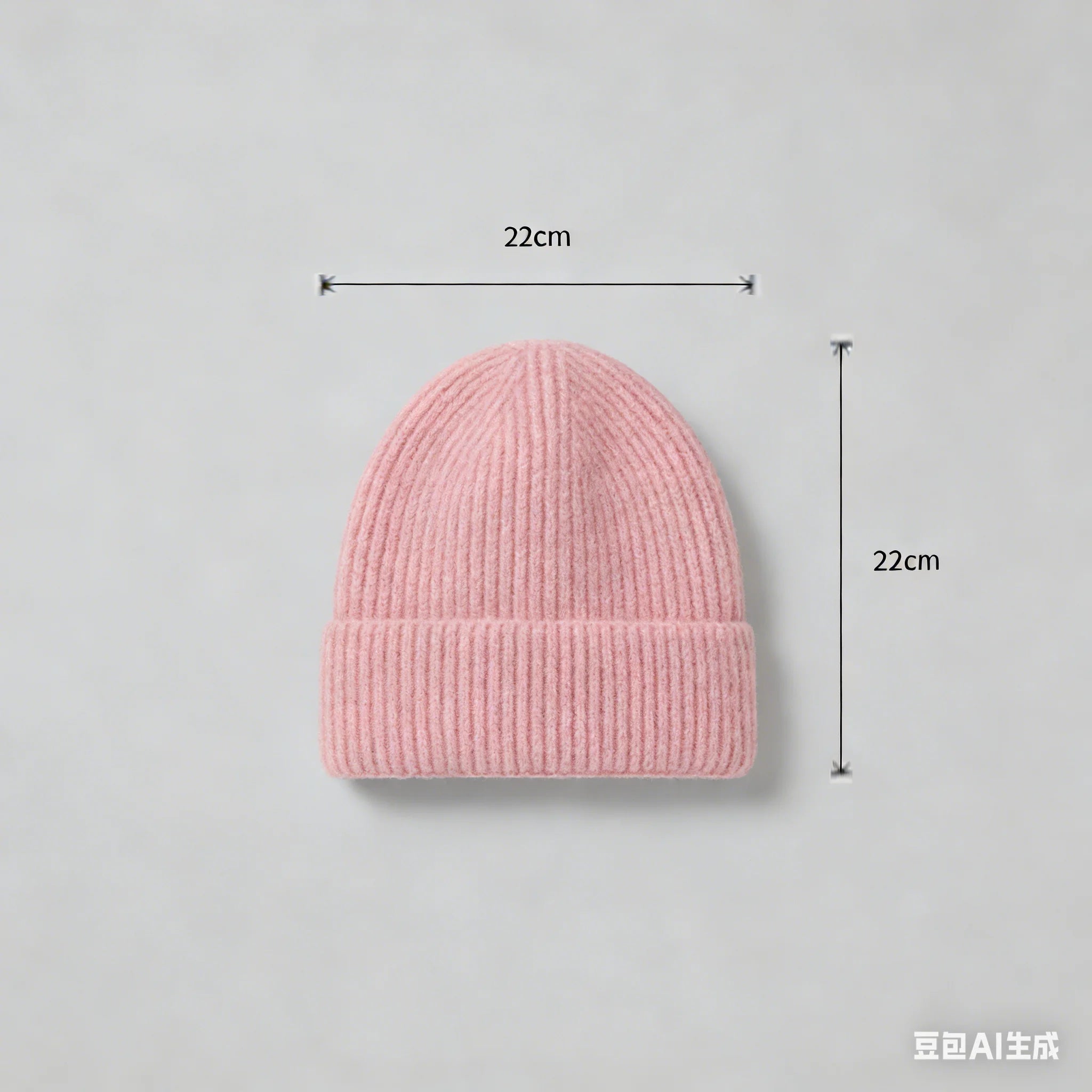 Wool Melon Beanie – Cotton Polyester Warm Knit Skull Cap for Men & Women