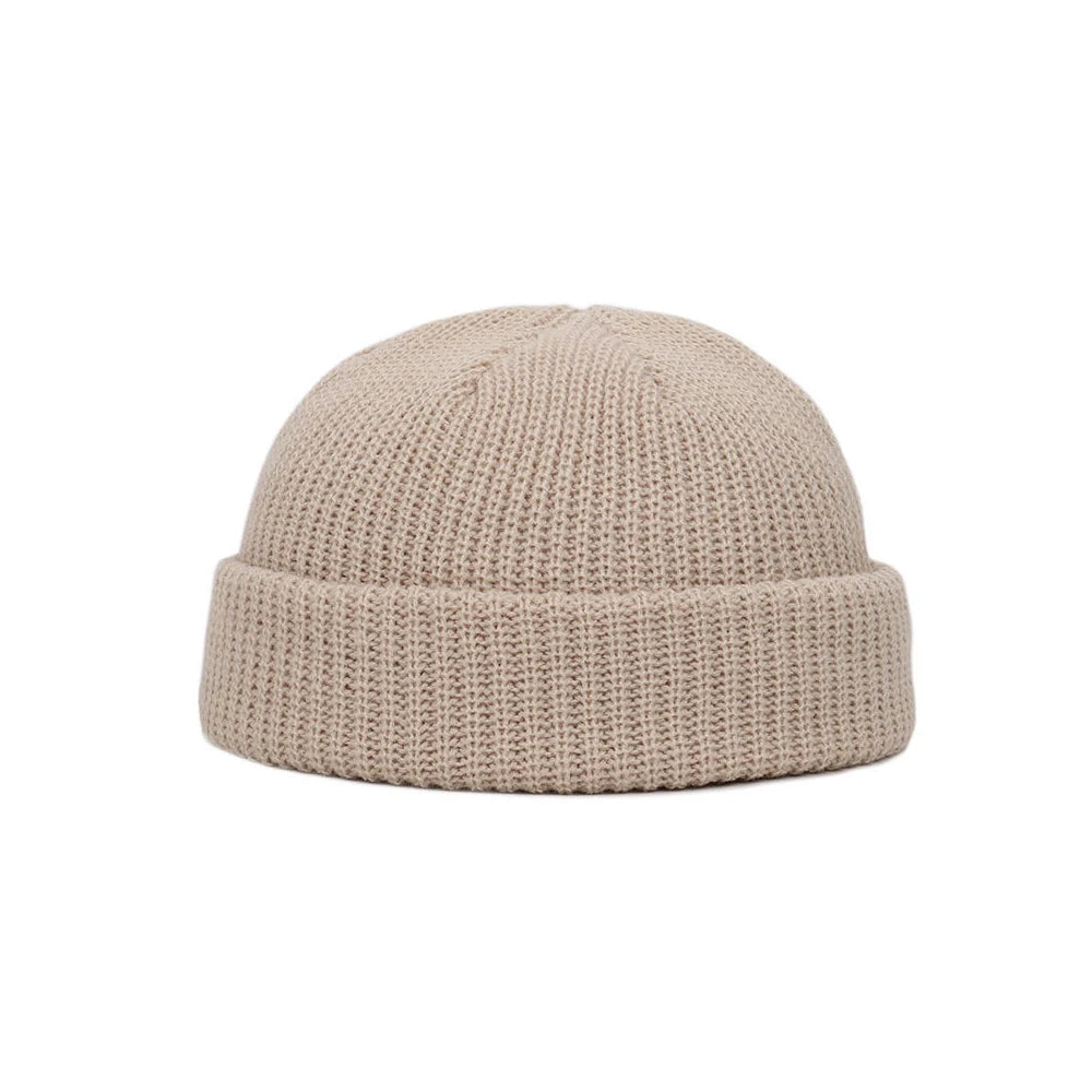 Mini Fisherman Ribbed Beanie – Soft Acrylic Knit Hat for Men & Women
