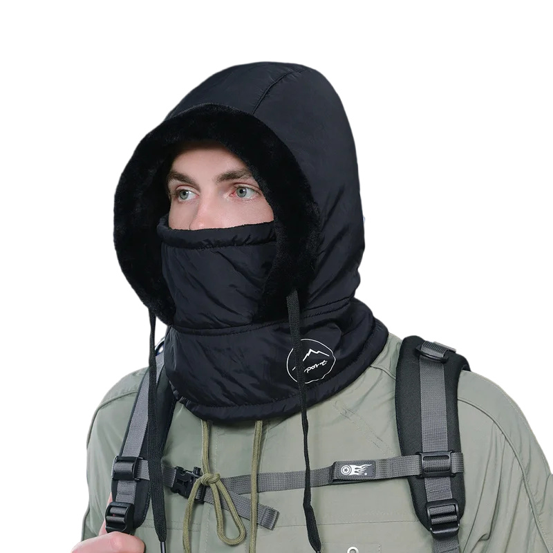 Plush Balaclava Hat – Warm Polyester Knit Full Face Cover for Men & Women