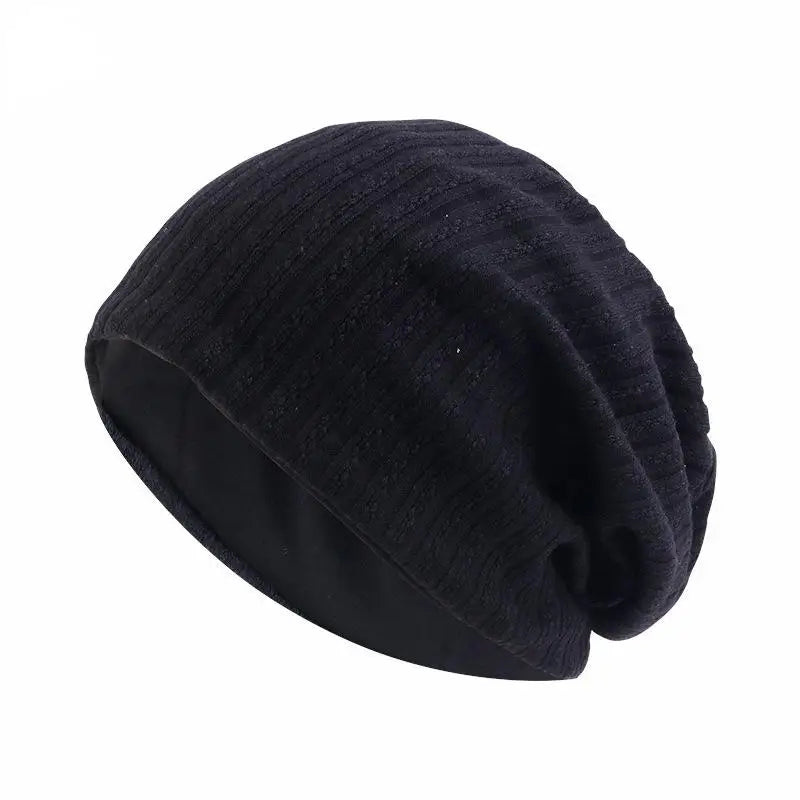 Wheat Spike Double Layer Beanie – Cotton Skullies Knit Hat for Spring, Autumn & Winter