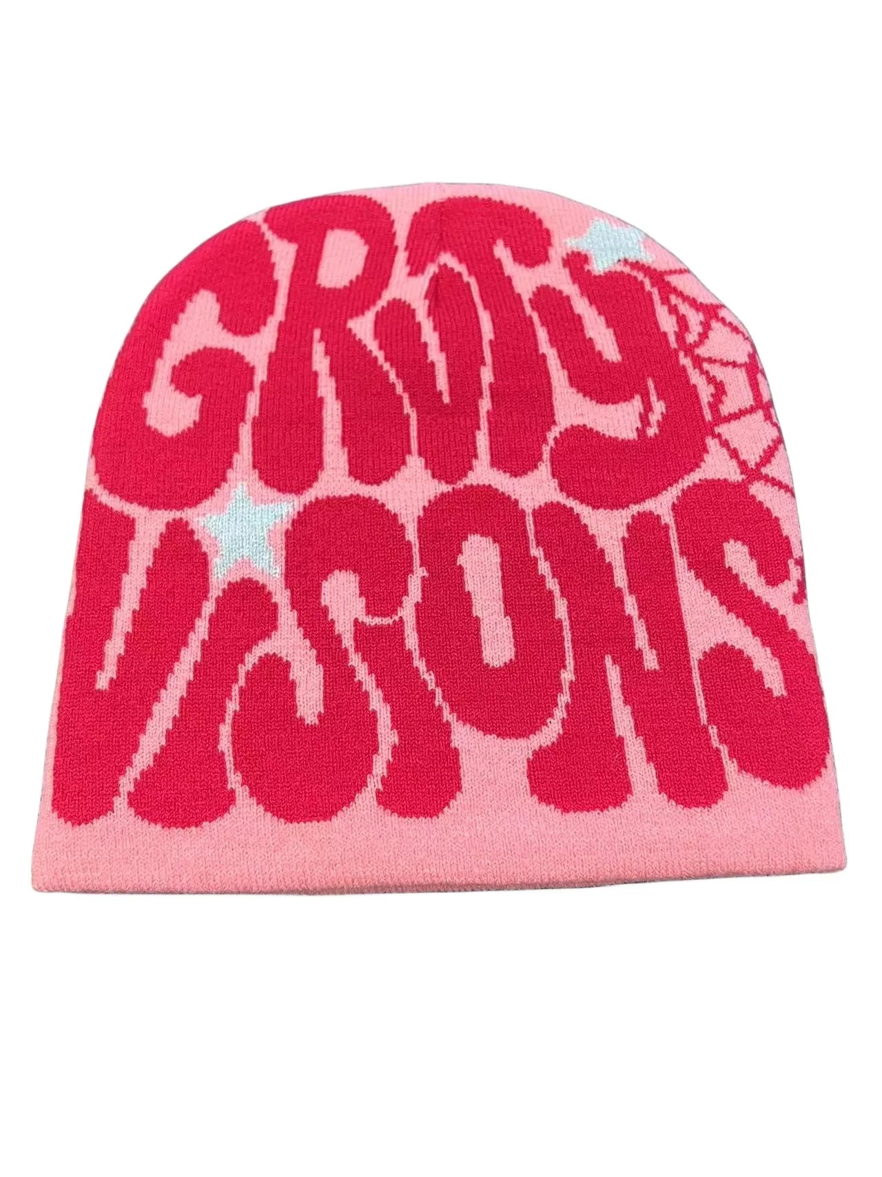 Y2K Niche Design Beanie – Bold Print Knit Hat for Women & Men