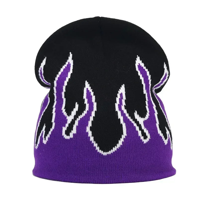 Y2K Letter Cargo Beanie – Polyester Knit Skull Cap for Men & Women
