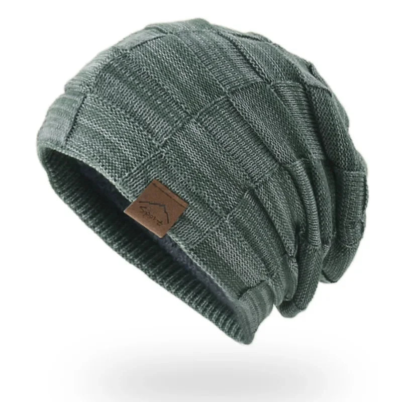 Wool Bobble Beanie – Polyester Solid Knit Pom Pom Hat for Men & Women