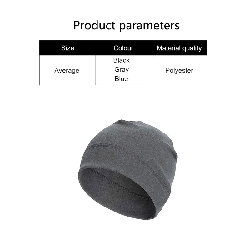 Fleece Cycling Beanie – Slim Helmet-Compatible Winter Hat for Cyclists & Runners