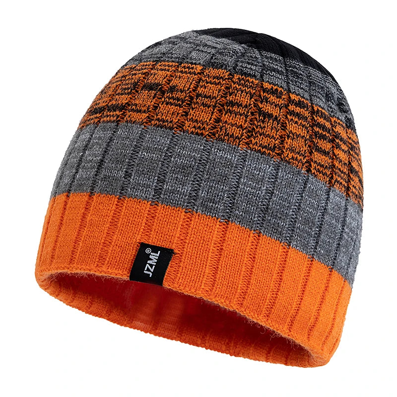 Striped Winter Beanie – Classic Ribbed Stripe Knit Hat for Men & Women