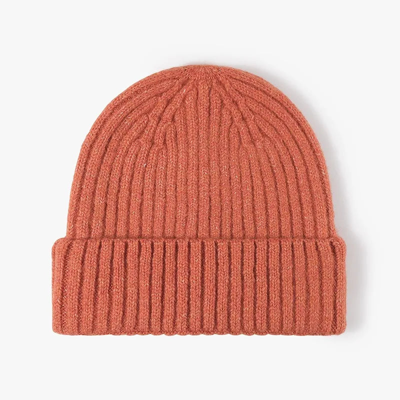 Wool Earflap Beanie – Cotton Wool Blend Thick Knit Hat with Ear Protection for Men & Women