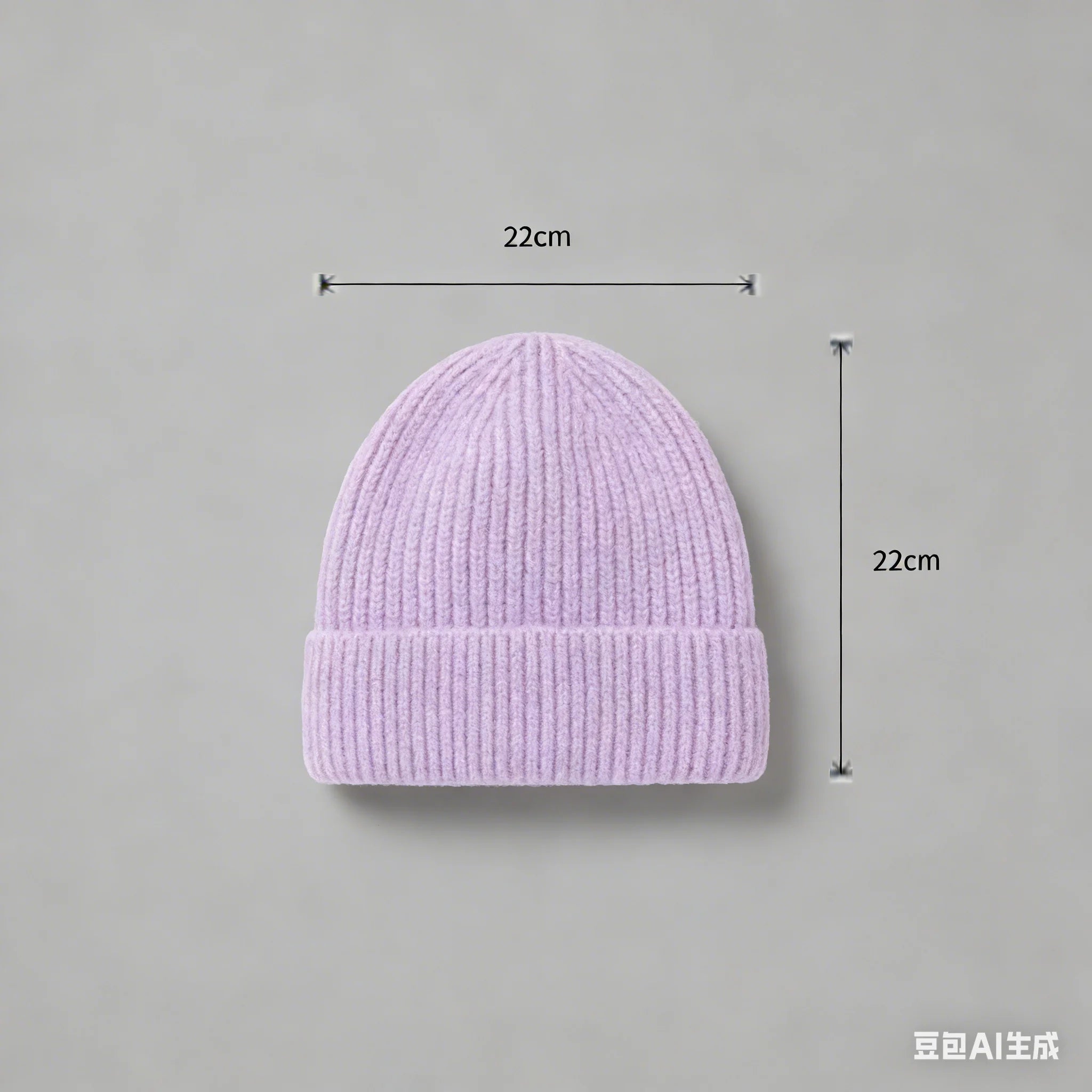 Wool Melon Beanie – Cotton Polyester Warm Knit Skull Cap for Men & Women