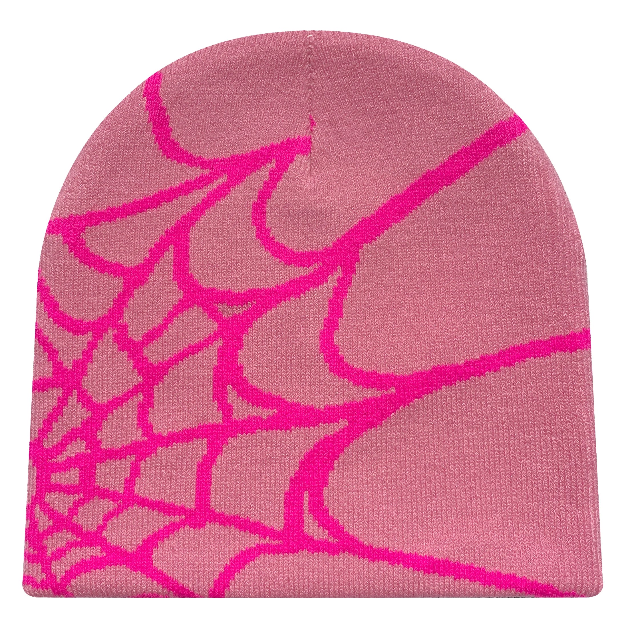 Y2K Spider Web Knit Hat – Geometric Acrylic Beanie for Men & Women