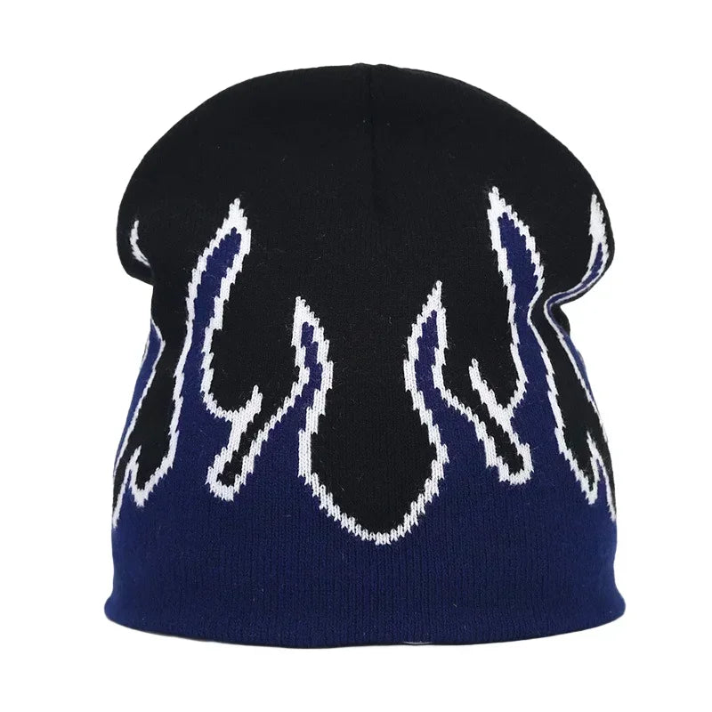 Y2K Letter Cargo Beanie – Polyester Knit Skull Cap for Men & Women