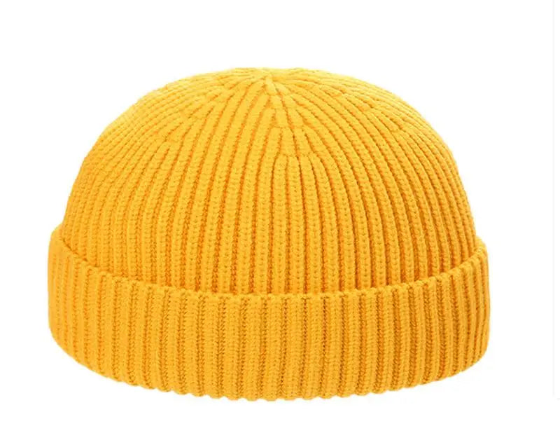 Wool Melon Beanie – Cotton Polyester Warm Knit Skull Cap for Men & Women