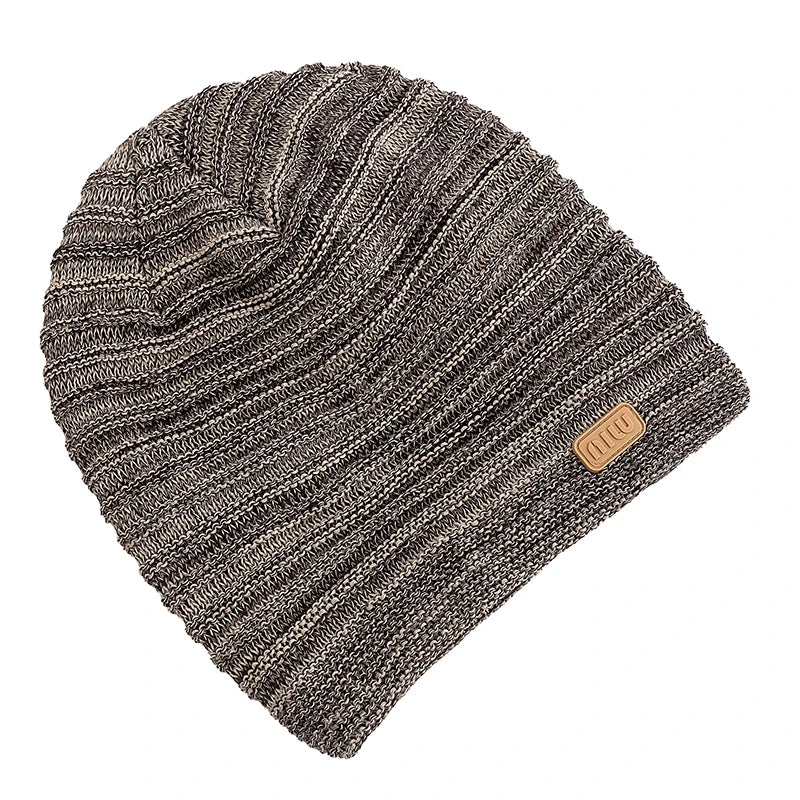 Fur-Lined Slouchy Beanie – Plush Fur Interior Oversized Knit Hat for Men & Women