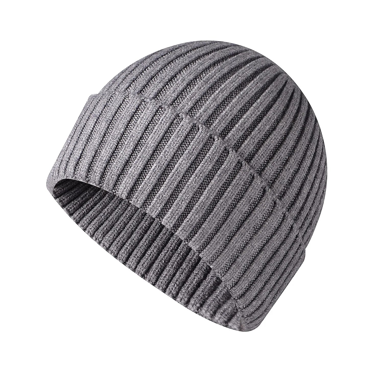 Warm Knitted Winter Hat – Windproof Cotton Ski Beanie for Women