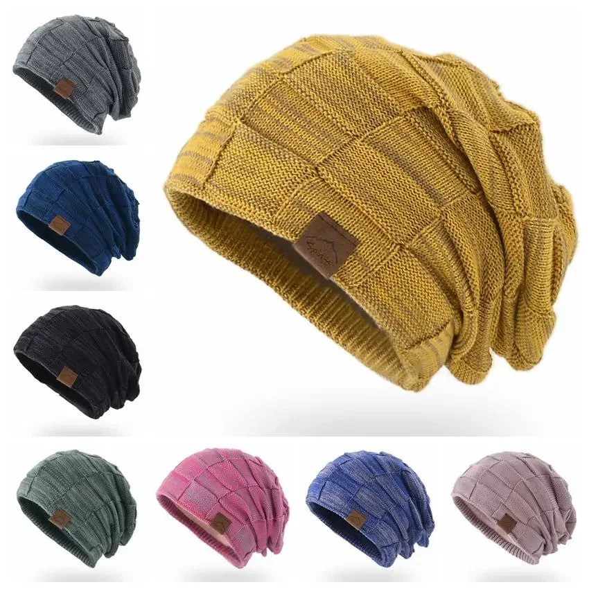 Wool Bobble Beanie – Polyester Solid Knit Pom Pom Hat for Men & Women