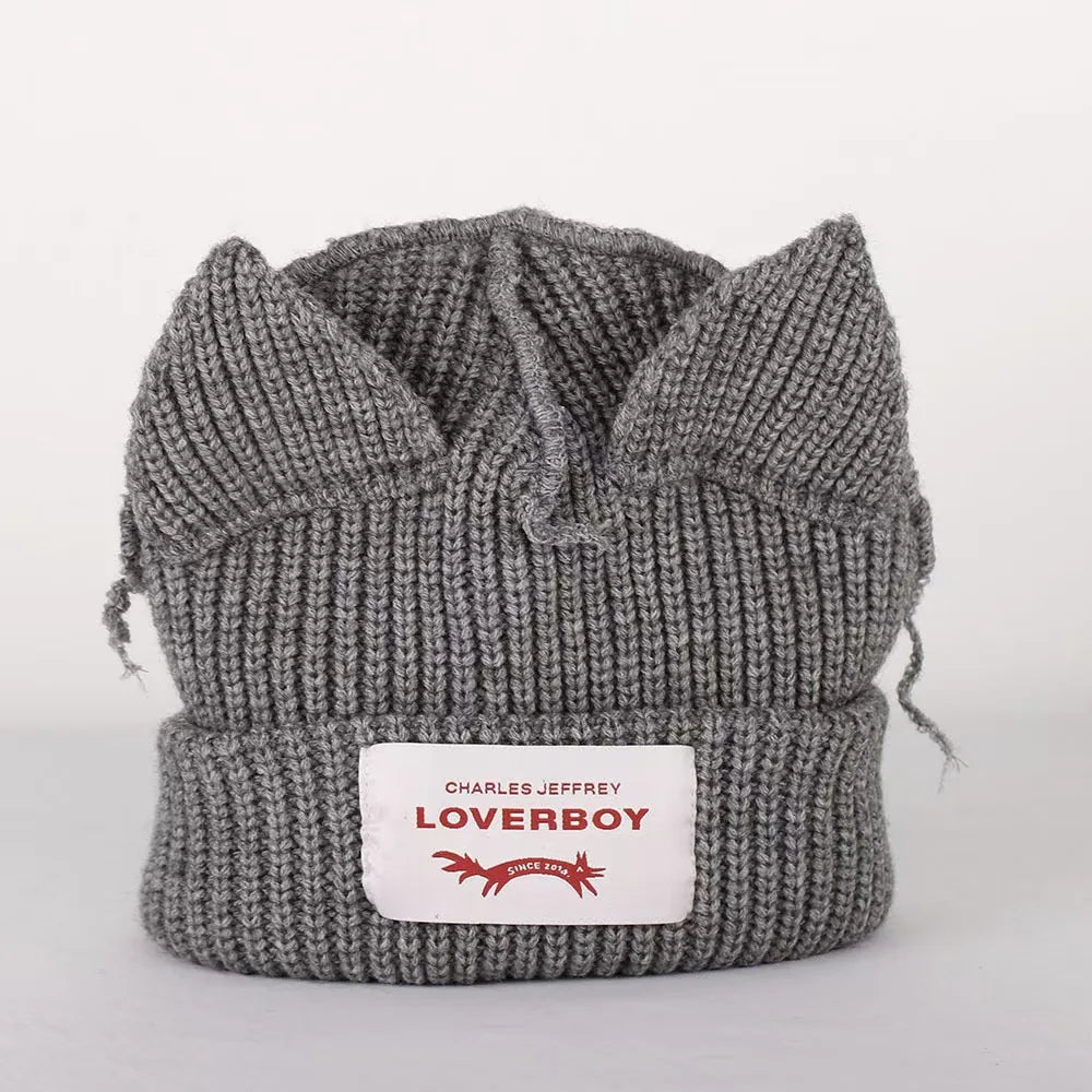 Cat Ear Crochet Beanie