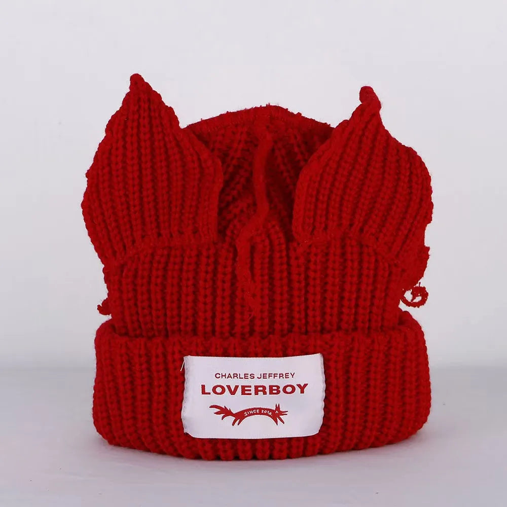 Cat Ear Crochet Beanie