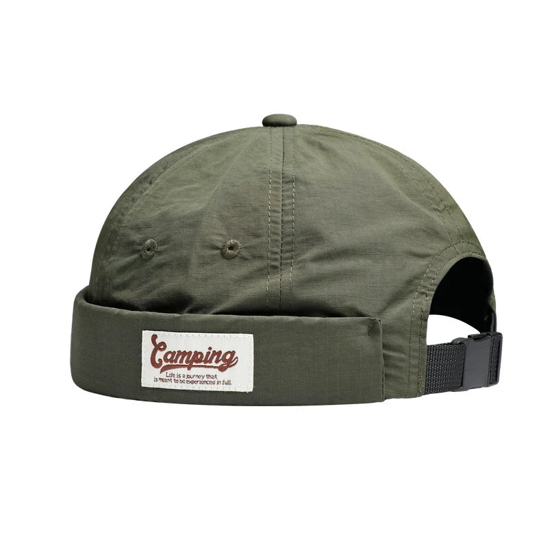 Quick Dry Docker Cap – Anti-UV Cotton Brimless Hat for Men & Women