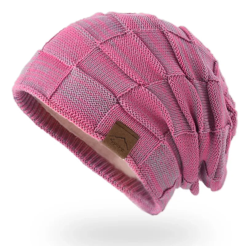 Wool Bobble Beanie – Polyester Solid Knit Pom Pom Hat for Men & Women