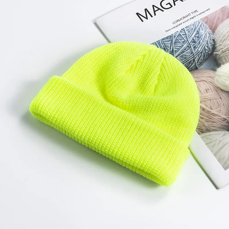Korean Woolen Guapi Cap – Acrylic Knit Skull Cap for Men & Women